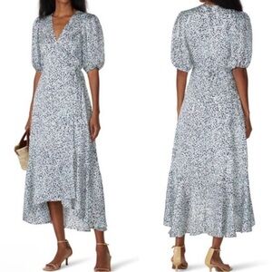 Club Monaco floral midi wrap dress Sz 2